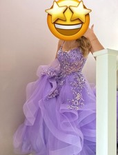 Gurbani Lilac Purple Prom Dress Fits 6/8 UK