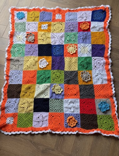 Afghan granny flower - afghan,