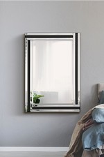 Large Mirror Wall Modern Black