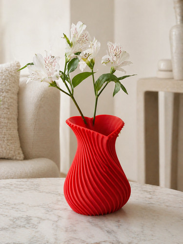 Heart shaped ribbed spiral - ribbed,