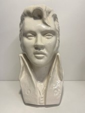 Vintage Ceramic Elvis Presley The King Of Rock And Roll Detailed Bust Kitsch Vgc