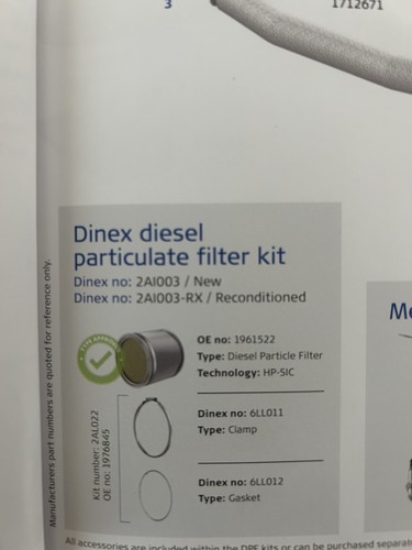Daf px5 engine dpf filter - px5,