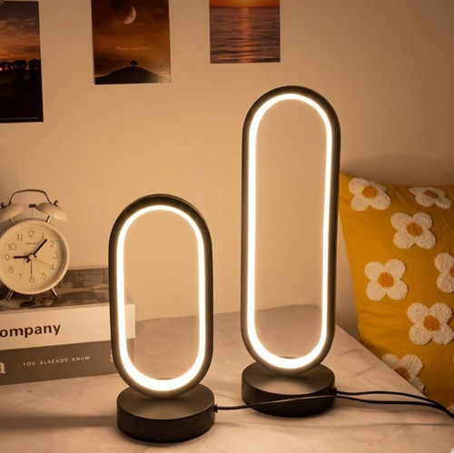 Modern dimmable oval ring lamp - modern,