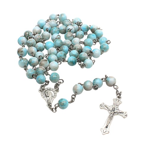Vintage beads rosary necklace - beads,