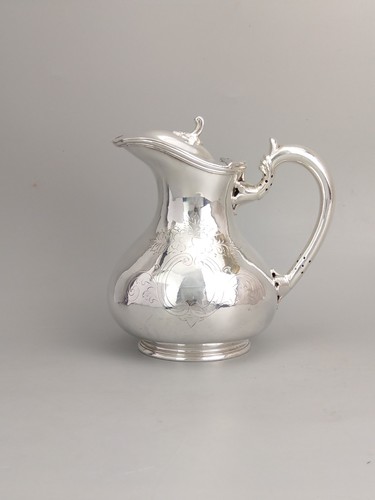Silver plated hot milk jug - silver,