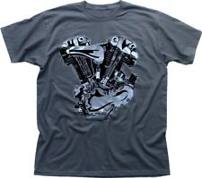 V-Twin Motorcycle engine Harley Indian GREY t-shirt 0209