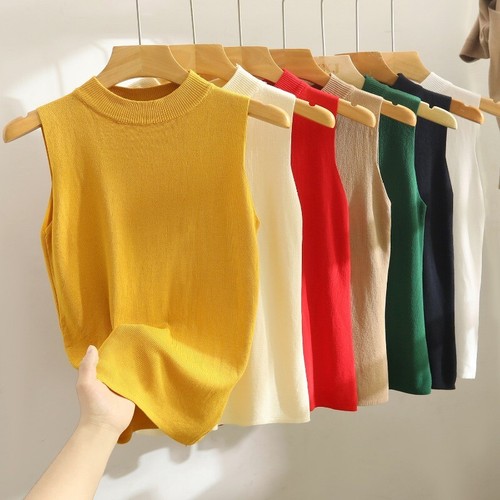 Women sleeveless knit tank - women,