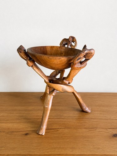 Vintage hand carved wooden - vintage,