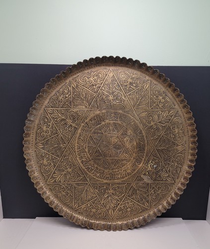 Vintage brass tray large - vintage,