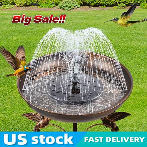 Solar power bird bath - solar, fountain