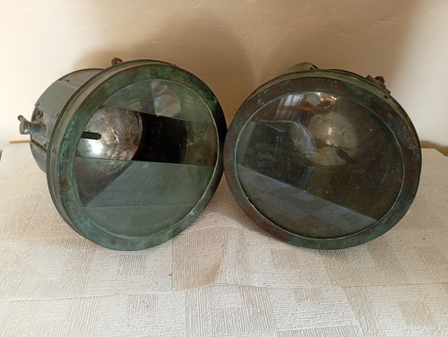 Antique solar lamps brass - 2,