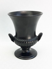 Wedgwood Black 13.5cm Urn Vase - Vintage