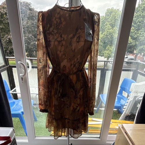 Guess brown floral chiffon - guess,