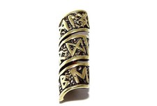 Viking  Rune Beard Hair Bead (5mm hole, made from Solid Bronze)