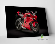 Red Motorbike Canvas Art Wall Art Sports Car Print Picture Framed Decor -E380