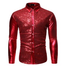 Mens Sequin Metallic Shiny