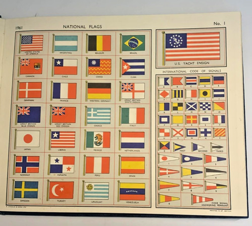1961 yacht flags - flags, burgees