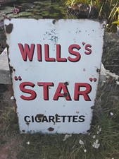 Antique Enamelled Sign Wills