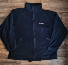 Berghaus Polartec Windbloc Full Zip Navy Blue Fleece With Zip Pockets. Size L.