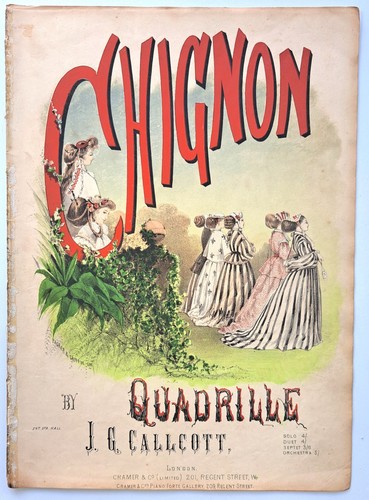 1860s chignon quadrille - ,