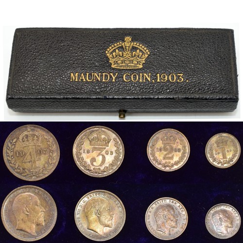 Silver maundy coin - set, 1903