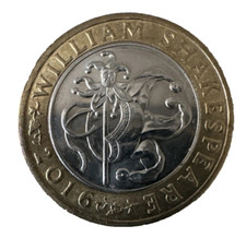 WILLIAM SHAKESPEARE  £2 TWO POUND COIN 2016 COMEDIES JESTER FREEPOST