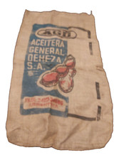 LARGE VINTAGE HESSIAN COFFEE SACK FROM ARGENTINA GREAT FOR DISPLAY