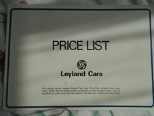 Leyland Cars price list