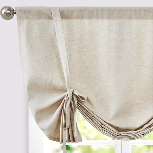 Tie linen valance inches - valance,