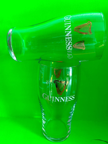 Guinness branded pint glasses - guinness,