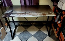 The RANGE New York Skyline  Glass Desk Table with matching Sidetable