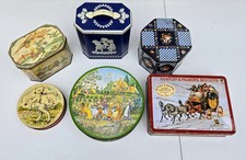 Bundle Vintage Huntley & Palmer Biscuit Tins Incl. So-called 'Rude' Tin.  Rare