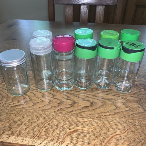 Mixed empty spice jars - mixed, with