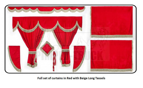 Truck curtains for man red - curtains,