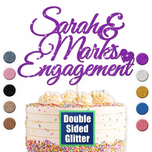 Custom engagement cake topper - custom,