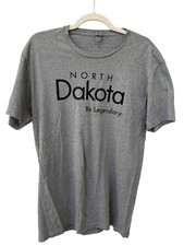 Next Level North Dakota Legendary Graphic TShirt Size Large Short Sleeve Gray