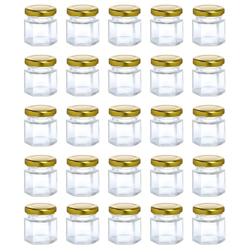 90pcs 45ml hexagon glass - hexagon,