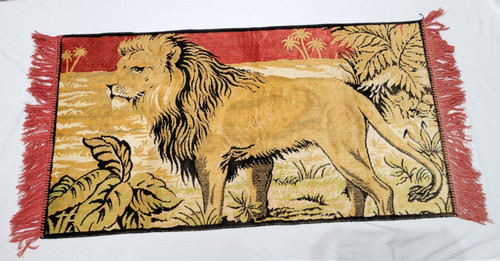 Vintage wall tapestry lion - vintage,