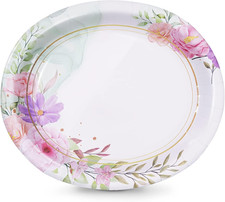 50 Count Floral Oval Paper