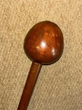 Antique Hardwood South African Zulu Khoisan Tribal Knobkerrie / Walking Stick