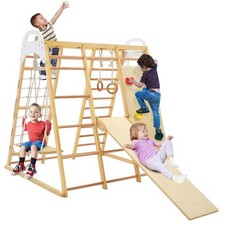 8 in 1 Wooden Climber Playset