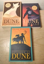Dune by Frank Herbert, pack of 3 books (Dune, Children, Messiah) Paperback