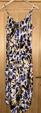 Animal Print Harem Wide Leg  Jumpsuit One Size 6-16 UK