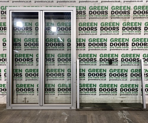 Grey aluminium french doors - aluminium,