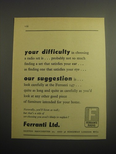 1948 ferranti radio - 1948,