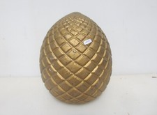 Antique Iron Finial Top Gate Post Mount Old Victorian Pineapple Vintage  12"H