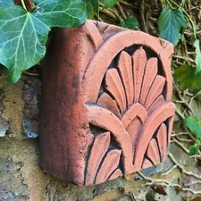 Decorative brick copy of Art Deco style antique terracotta wall tile
