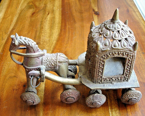 Antique finish brass horse - antique,