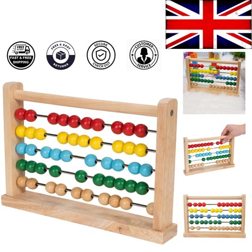 Brightly colored wooden abacus - brightly,