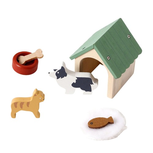 Wooden dollhouse pet - wooden,